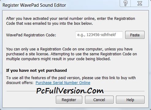 wavepad sound editor serial key